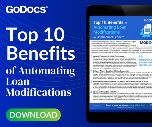 Top 10 Benefits of Automating Loan Modifications for Commercial Lenders